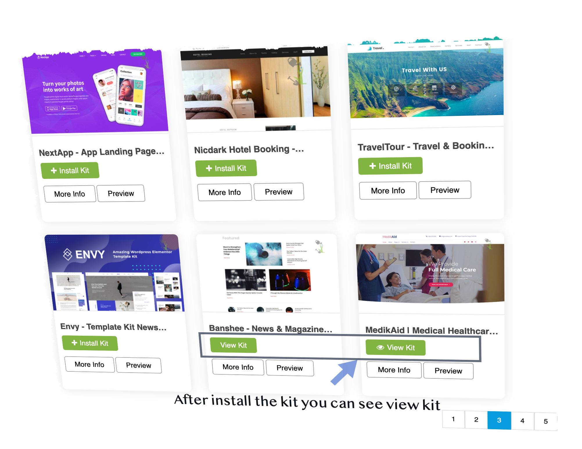 Wowgpl Templates Kit – Elementor installed template view kit srmehran template kit