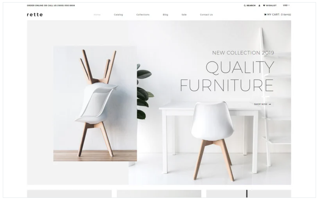 rette - Furniture Multipage Minimalistic Shopify Theme