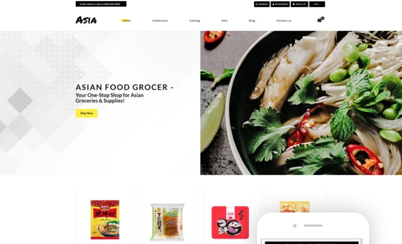 Asia - Asian Food Online Store Clean Shopify Theme