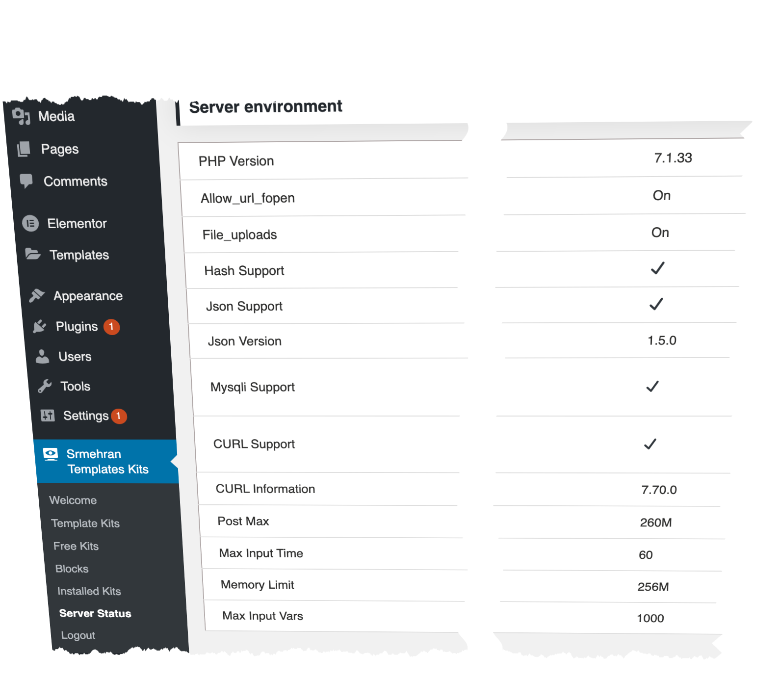 Wowgpl Templates Kit – Elementor server status of srmehran templete kit