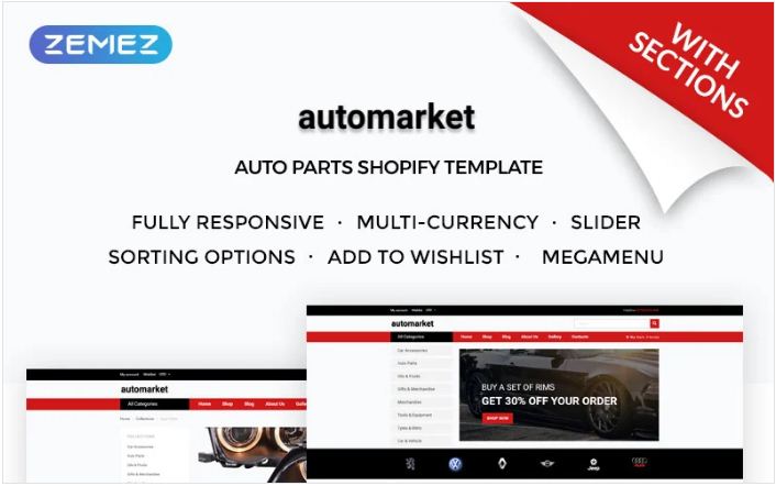 Automarket - Strict Car Parts Online Store Shopify Theme