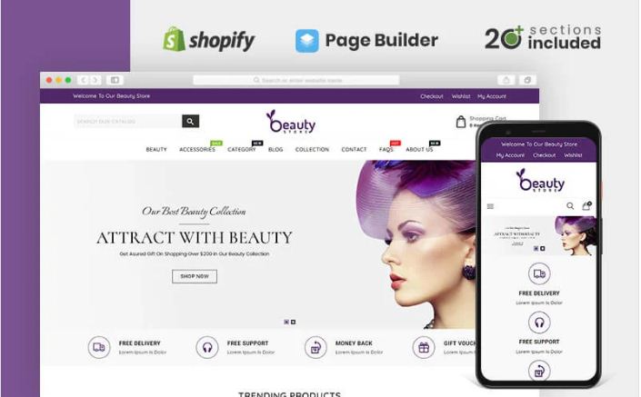 Beauty Cosmetics Store Shopify Theme