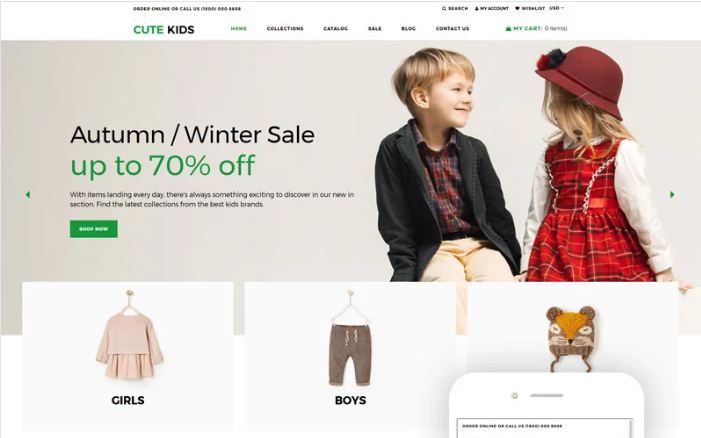 Cute Kids - Fashion Responsive Clean Shopify Theme