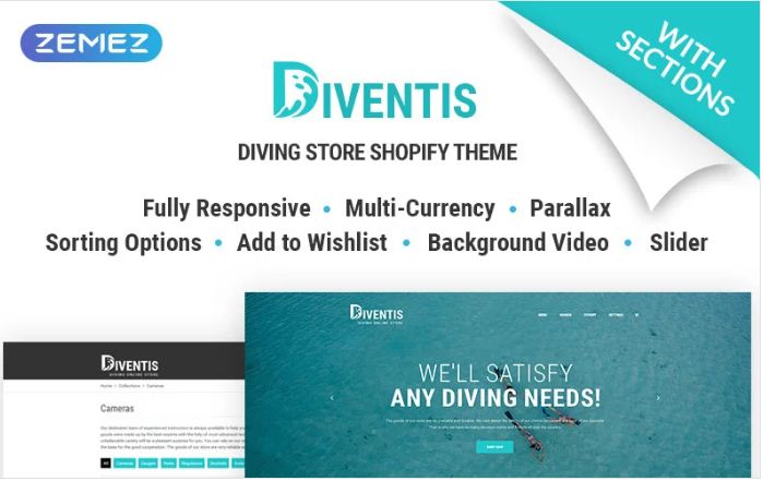 Diventis - Diving Equipment Online Store Shopify Theme