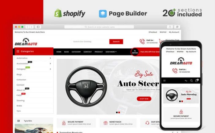Dream Auto Parts Shopify Theme