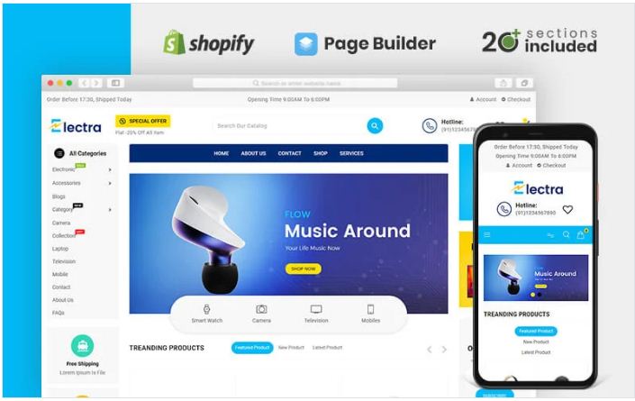 Electra Electronics Store Shopify Theme
