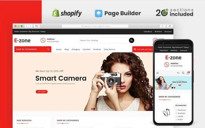 Ezone Electronics Store Shopify Theme