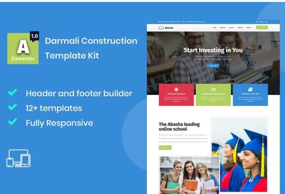 Abasha - Education & Learning Courses Elementor Template Kit