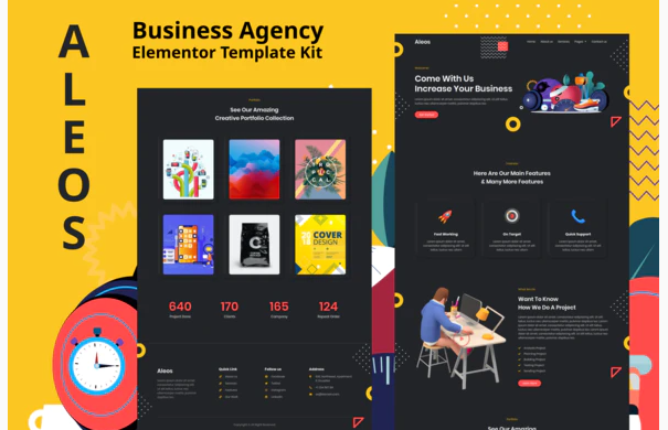 Product Image - Aleos – Business Agency Elementor Template Kit Product Image - Aleos – Business Agency Elementor Template Kit