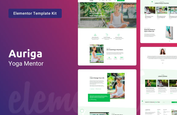 Product Image - Auriga — Health Coach & Yoga Mentor Elementor Template Kit Product Image - Auriga — Health Coach & Yoga Mentor Elementor Template Kit