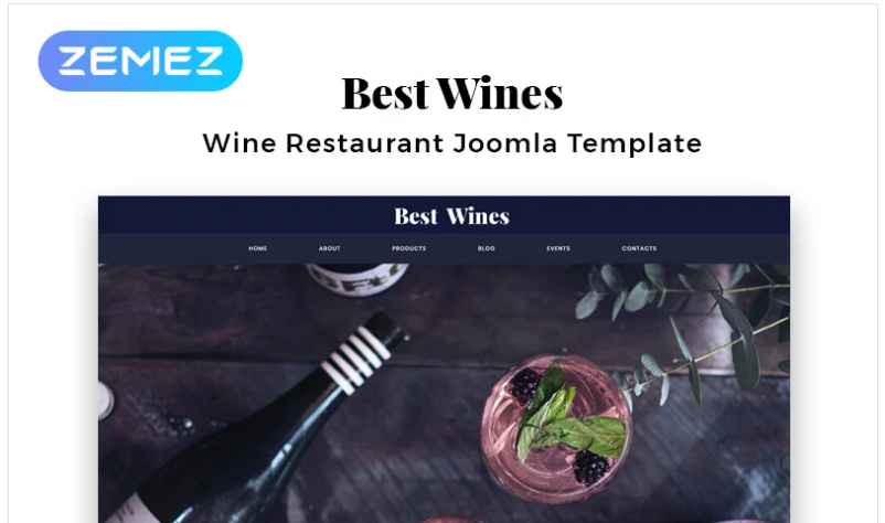 Best Wines - Wine Multipage Elegant Joomla Template