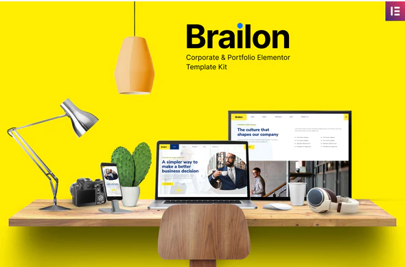 Brailon - Corporate & Portfolio Elementor Template Kit