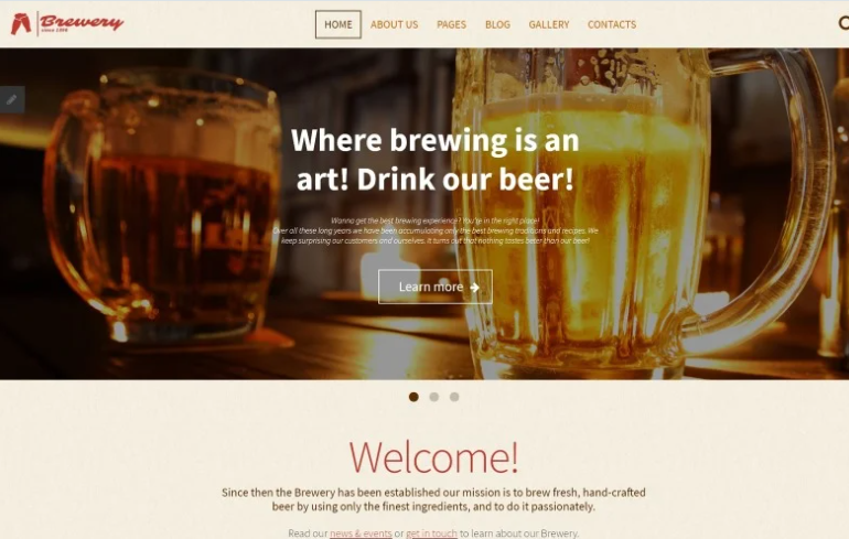 Brewery - Brewhouse Responsive Joomla Template