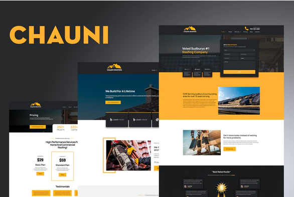 Product Image - Chauni – Roofing Elementor Template Kit