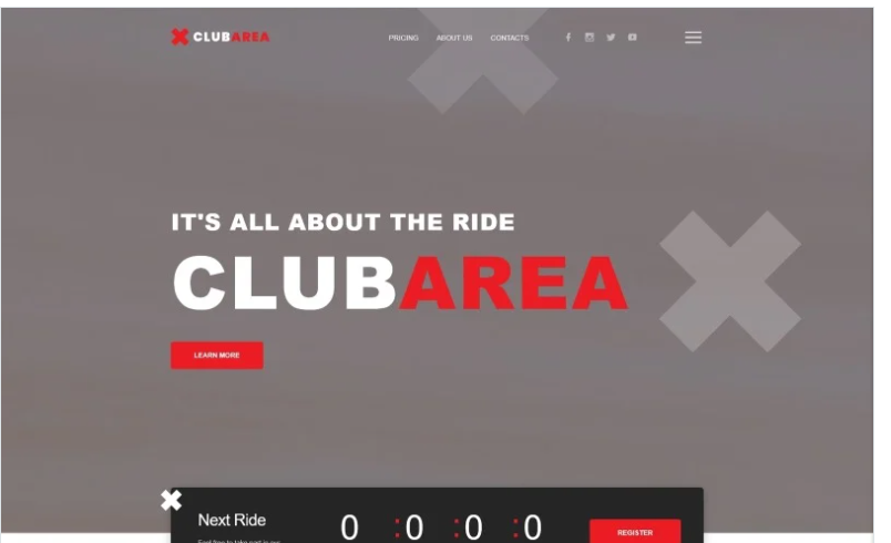 Club Area - Cycling Club Creative Joomla Template