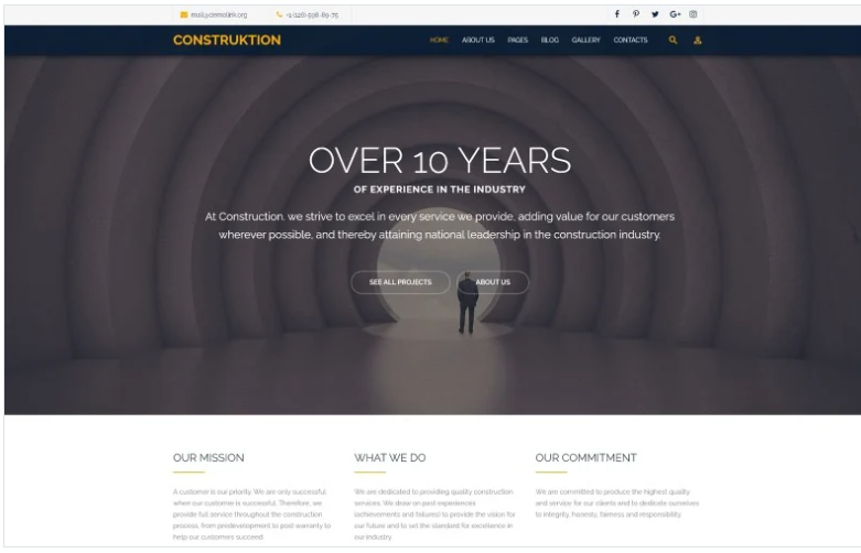 Construction Company Responsive Joomla Template