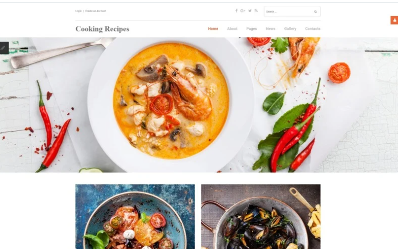 Cooking Recipes Responsive Joomla Template
