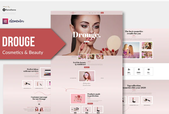 Drouge - Cosmetic Elementor Template Kit
