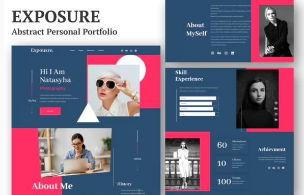 Exposure - Personal Portfolio Elementor Template Kit