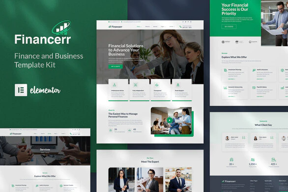 Product Image - Financerr – Business & Finance Template Kit