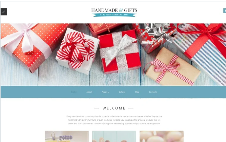 Handmade & Gifts - Crafts Blog and Gift Store Joomla Template