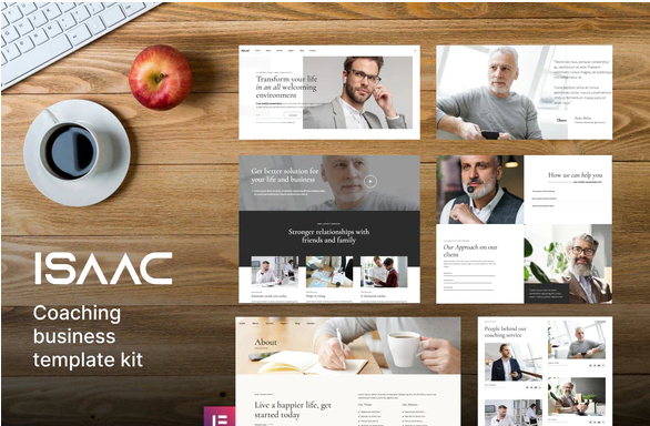 Isaac - Business Coaching Elementor Template Kit