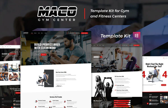 Maco Kit - Gym & Fitness Elementor Template Kit