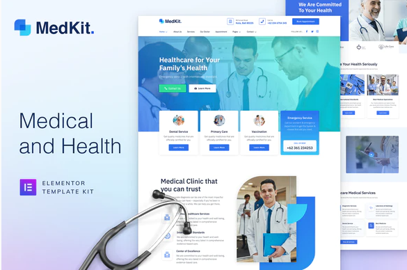 MedKit - Health & Medical Elementor Template Kit