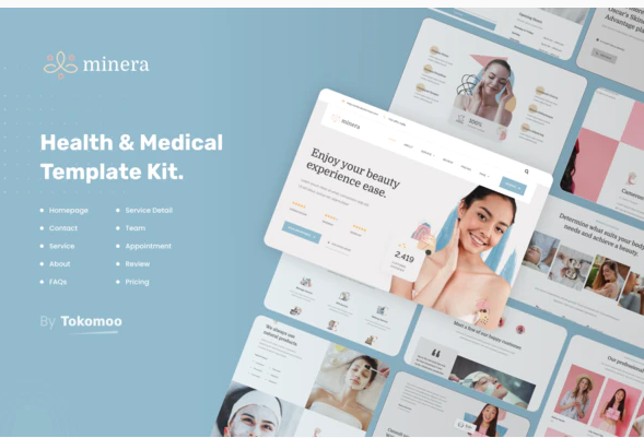 Minera | Skincare & Dermatology Elementor Template Kit
