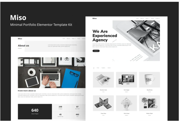 Miso - Minimal Portfolio Elementor Template Kit