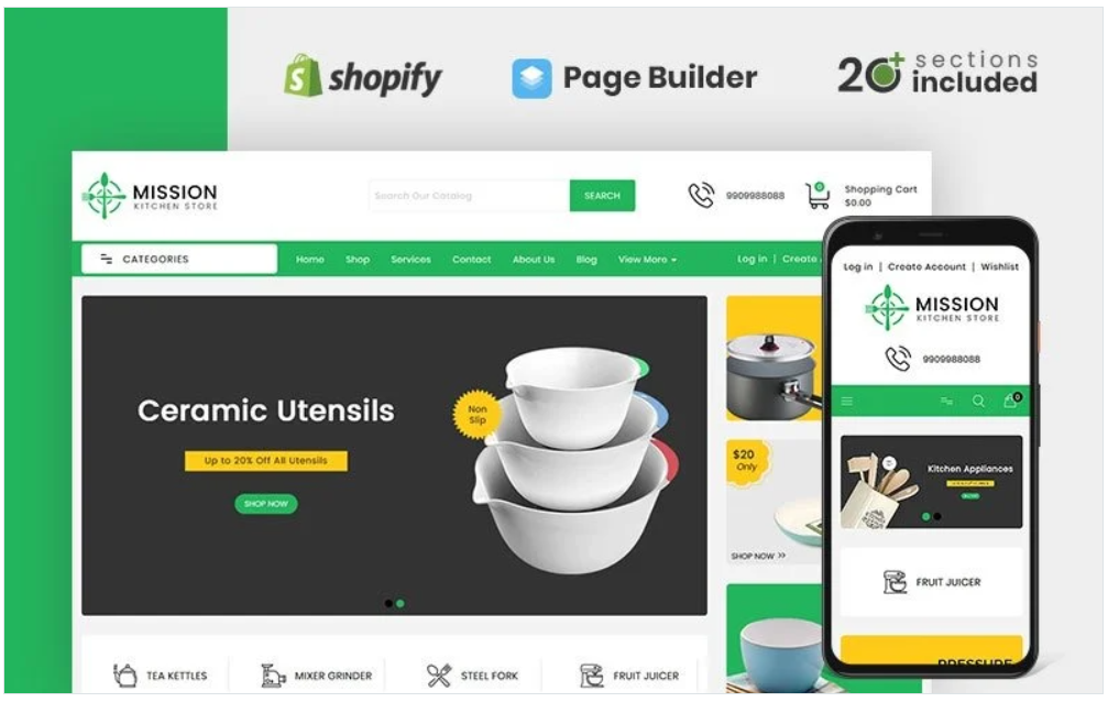 Mission Kitchen Store Shopify Theme