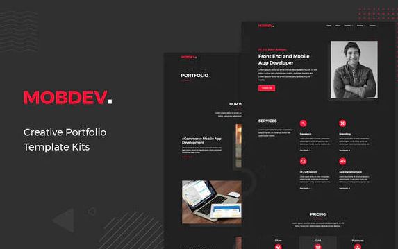 Mobdev - Creative Portfolio & Resume Elementor Template Kit