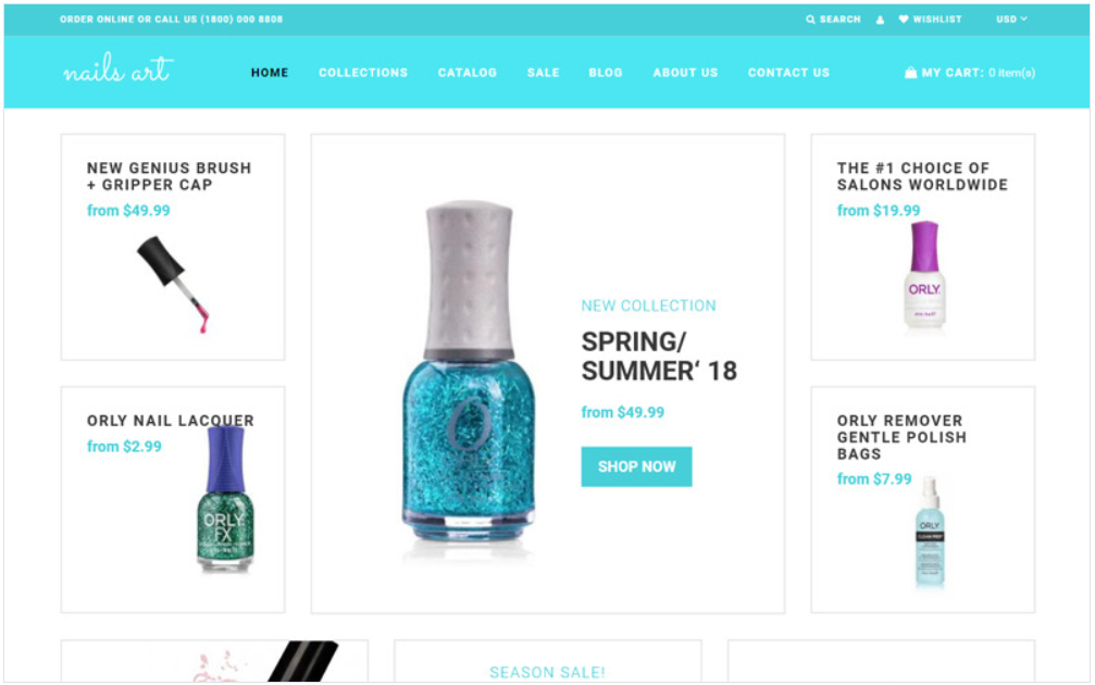 Nails Art - Simple Nails Beauty Online Store Shopify Theme