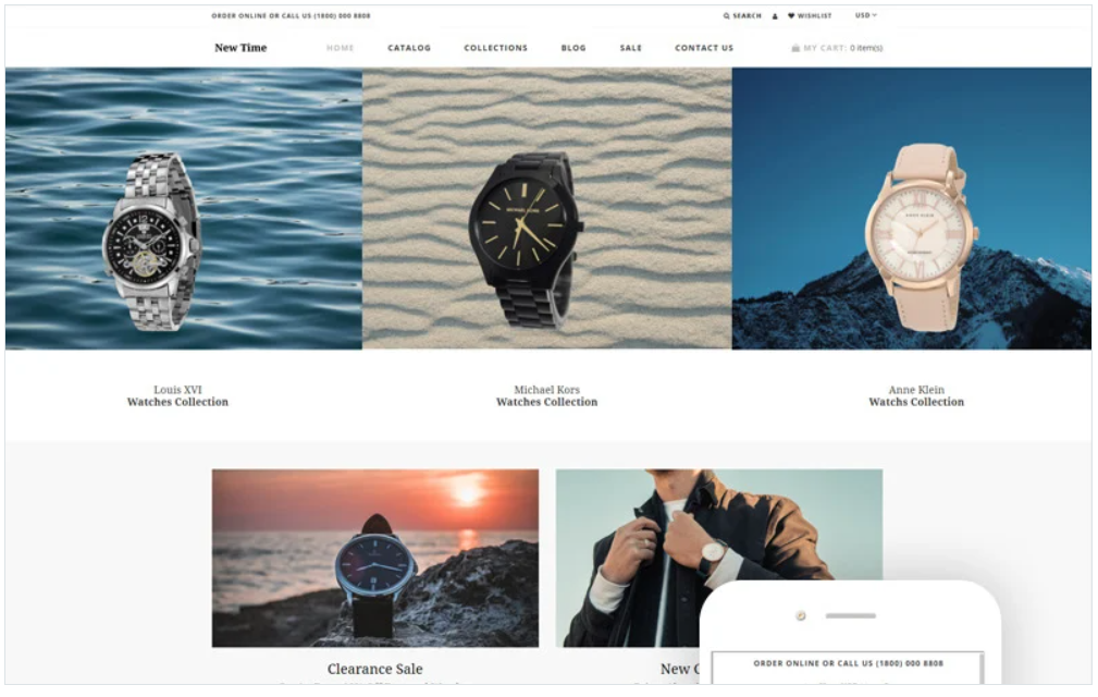New Time - Watches Clean Shopify Theme