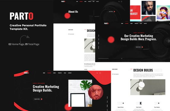 Parto – Creative Personal Portfolio Elementor Template Kit — WordPress Product by ThemeForest