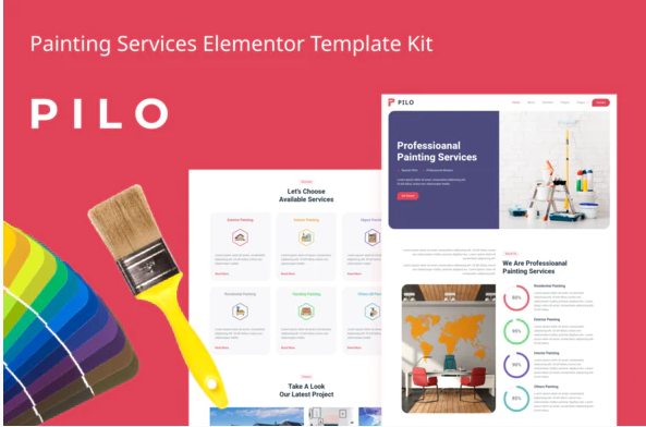 Pilo - Painting Services Elementor Template Kit
