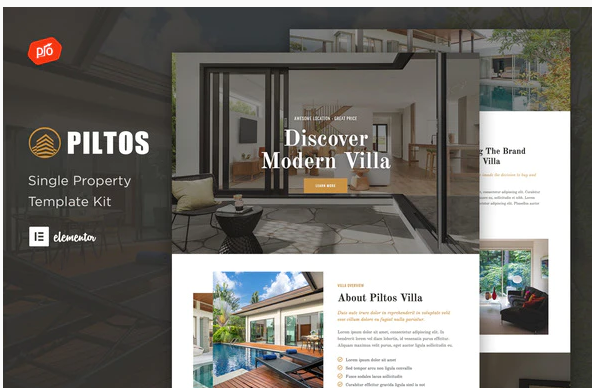 Product Image - Piltos – Single Property Elementor Template Kit