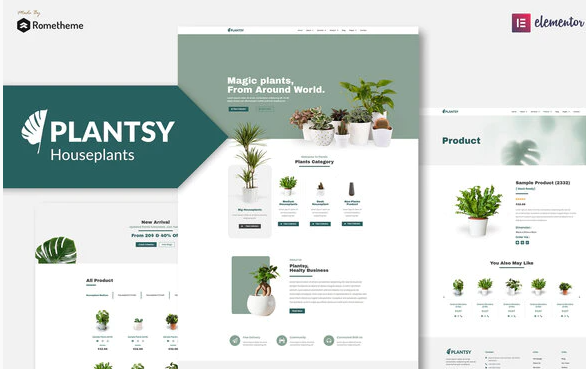 Plantsy - Houseplants Elementor Template Kit