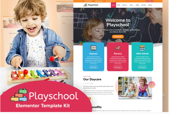 Product Image - Playschool – Childcare & School Elementor Template Kit
