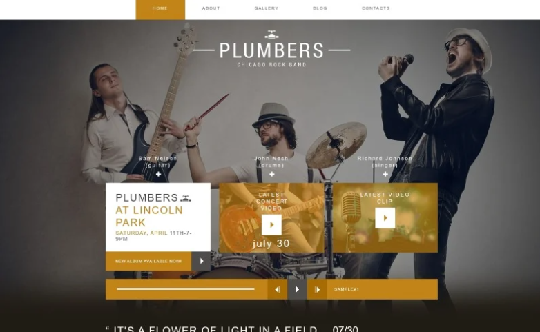 Plumbers - Music Band Creative Joomla Template
