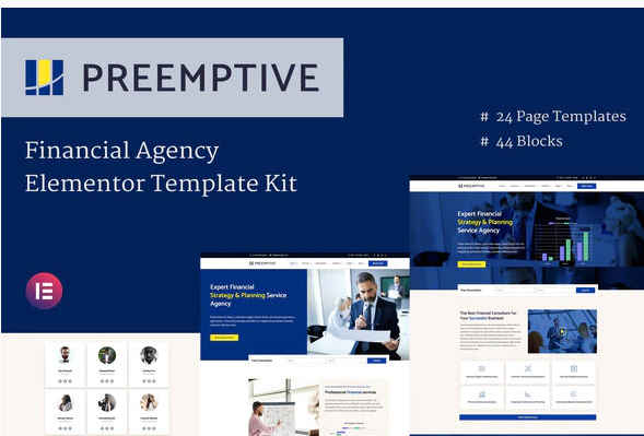 Product Image - Preemptive – Business & Finance Elementor Template Kit