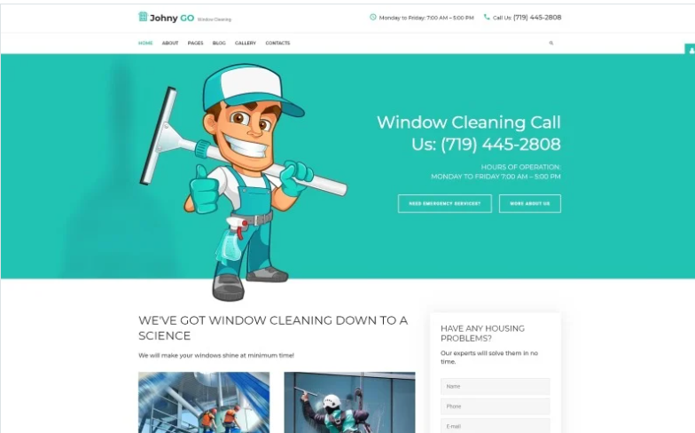 Pure Glass - Window Cleaning Services Joomla Template
