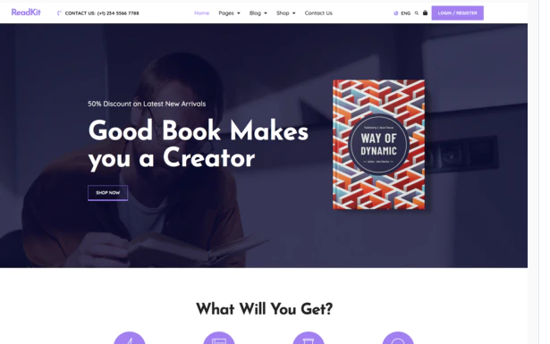 ReadKit - Book Elementor Template Kit
