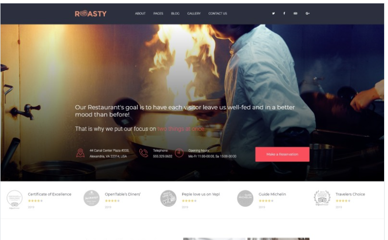 Roasty - Steakhouse -Modern Joomla Template