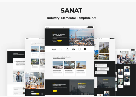 Sanat - Industry Elementor Template Kit