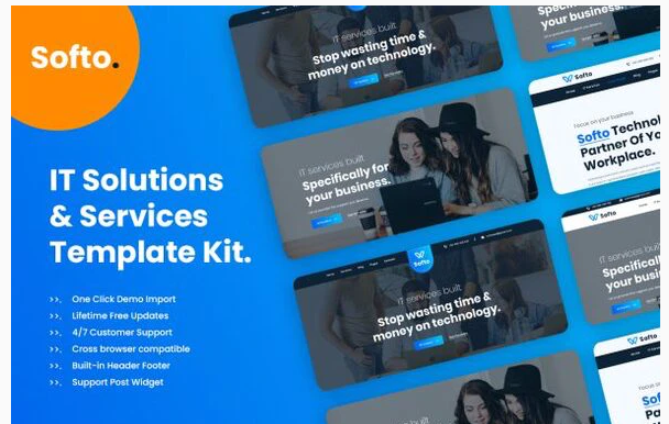 Softo IT Solutions & Business Elementor Template Kit