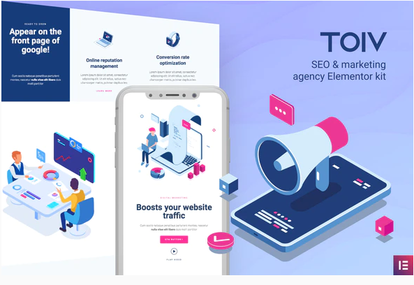 Product Image - Toiv – SEO & Marketing Agency Elementor Template Kit