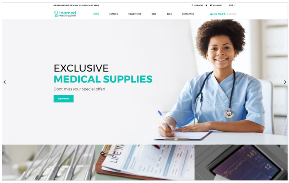 inomed - Clear Medical Equipment Online Store Shopify Theme
