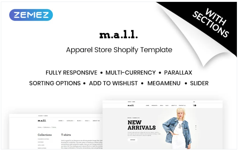 m.a.l.l. - Clothing Store Shopify Theme