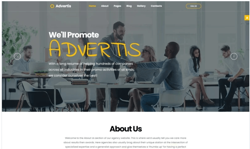 Advertis - Advertising Agency Clean Responsive Joomla Template